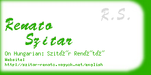 renato szitar business card